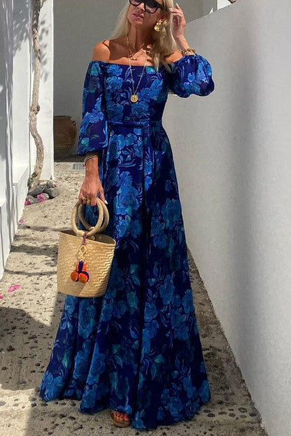 Calista | Abito maxi Floreale con Spalle scoperte