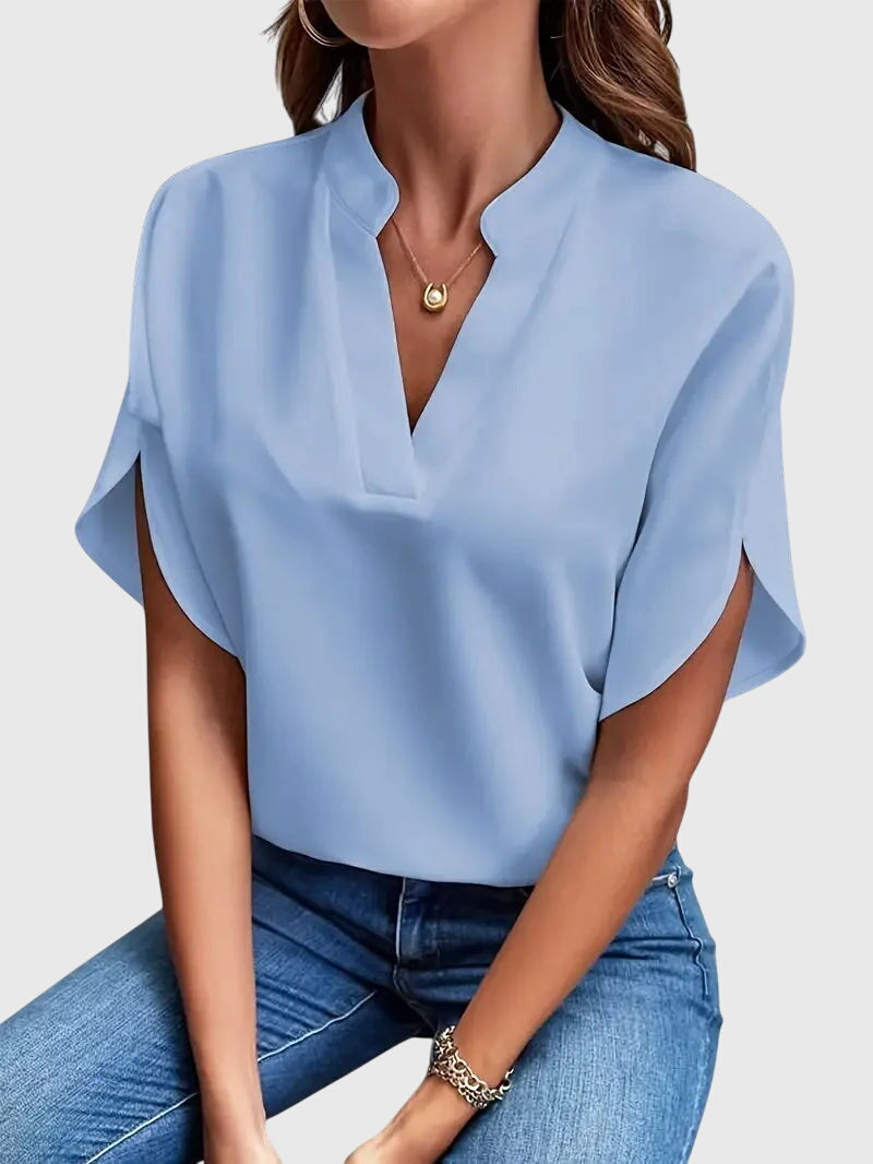 Beatrix™ | Camicia V di Collo Morbido ed elegante