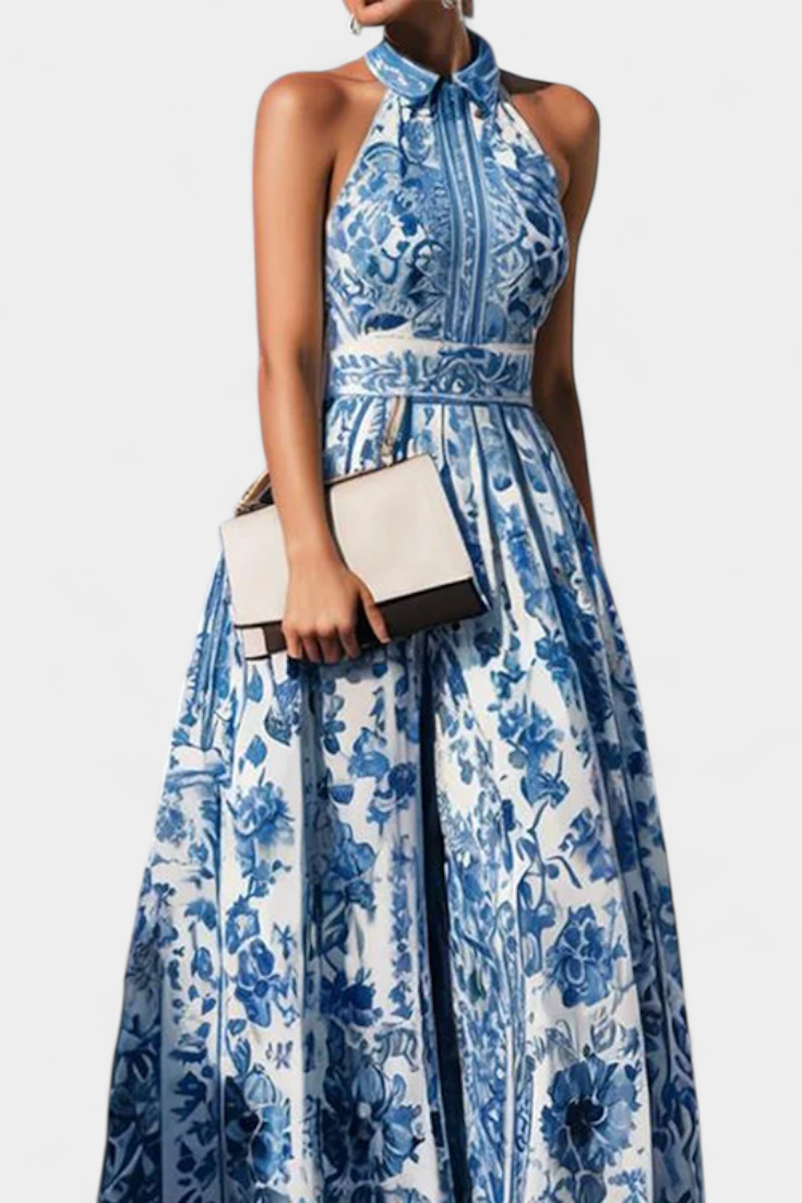 Shante Abito A-Line Stampa floreale con Collo Rever