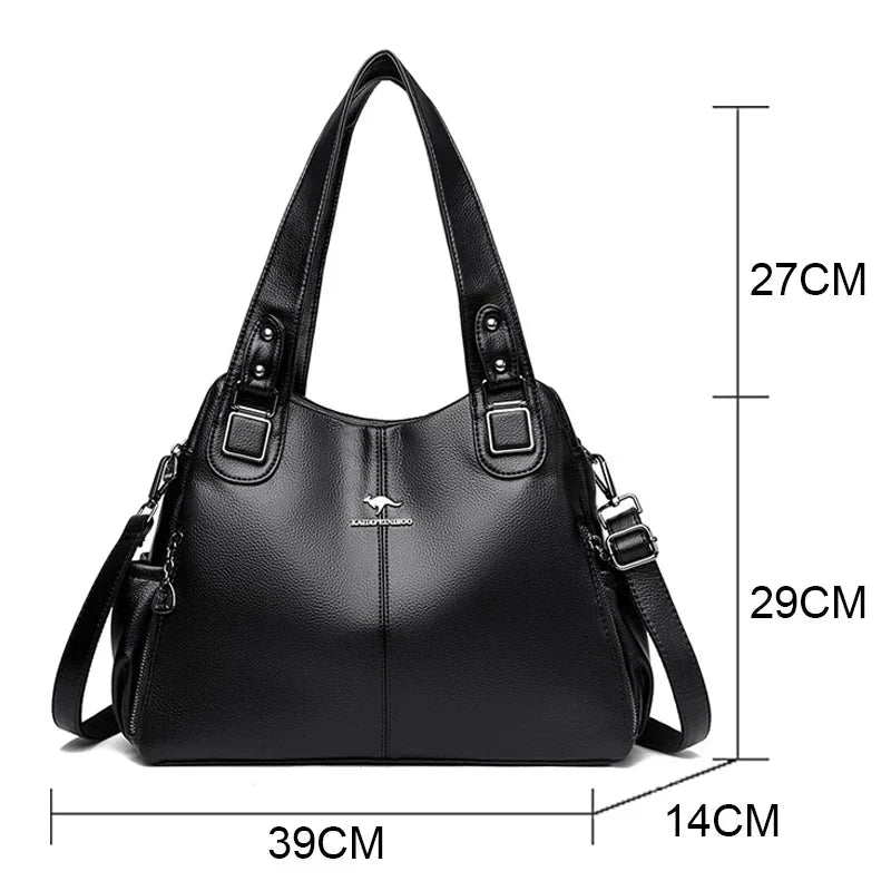 India™ – Borsa a Spalla Classica in Pelle Vintage