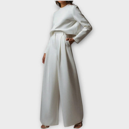 Completo Elegante di Dos Capi con Pantalones Amplios