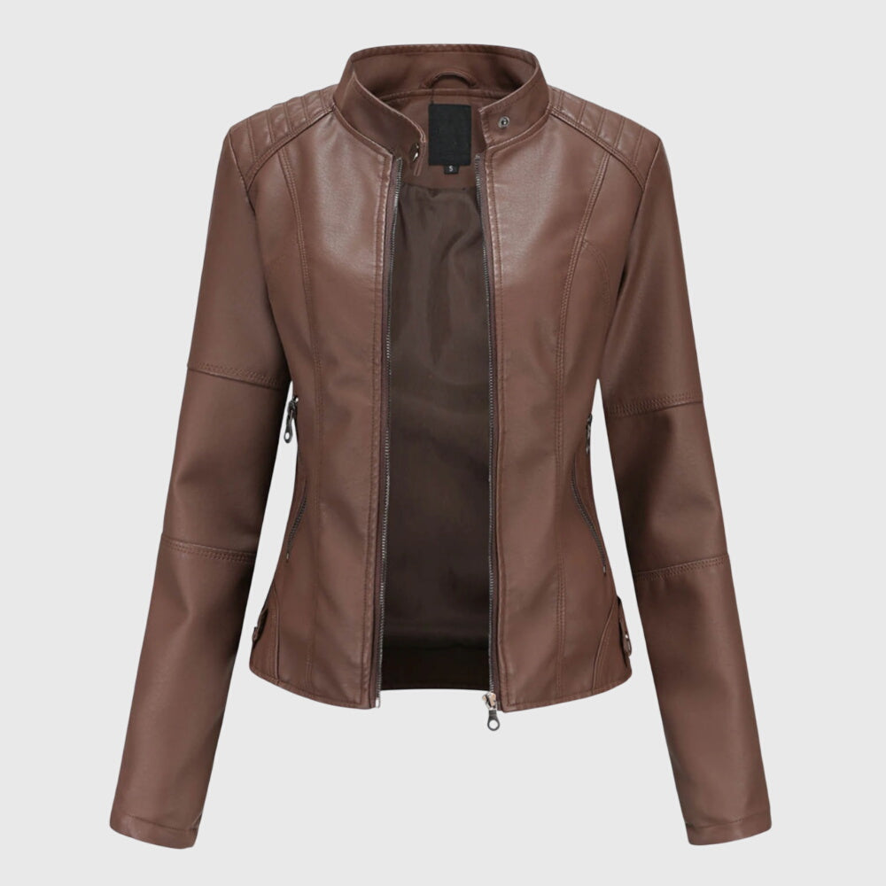 Giorgina™ - Giacca in pelle elegante da donna