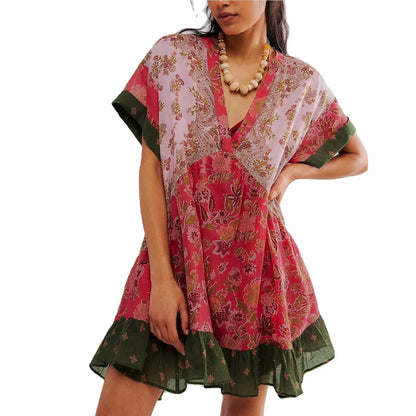 Abito Boho Collo a V - Eleganza Senza tempo