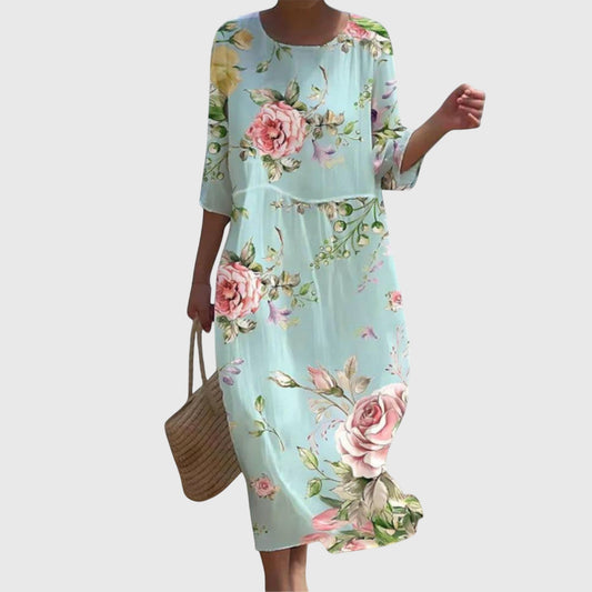 Hayley | Abito maxi Floreale Elegante