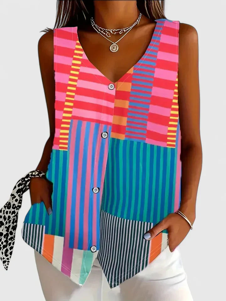 SHANE – CAMICIA RILASSATA DI BOTTONI CON scollo a V