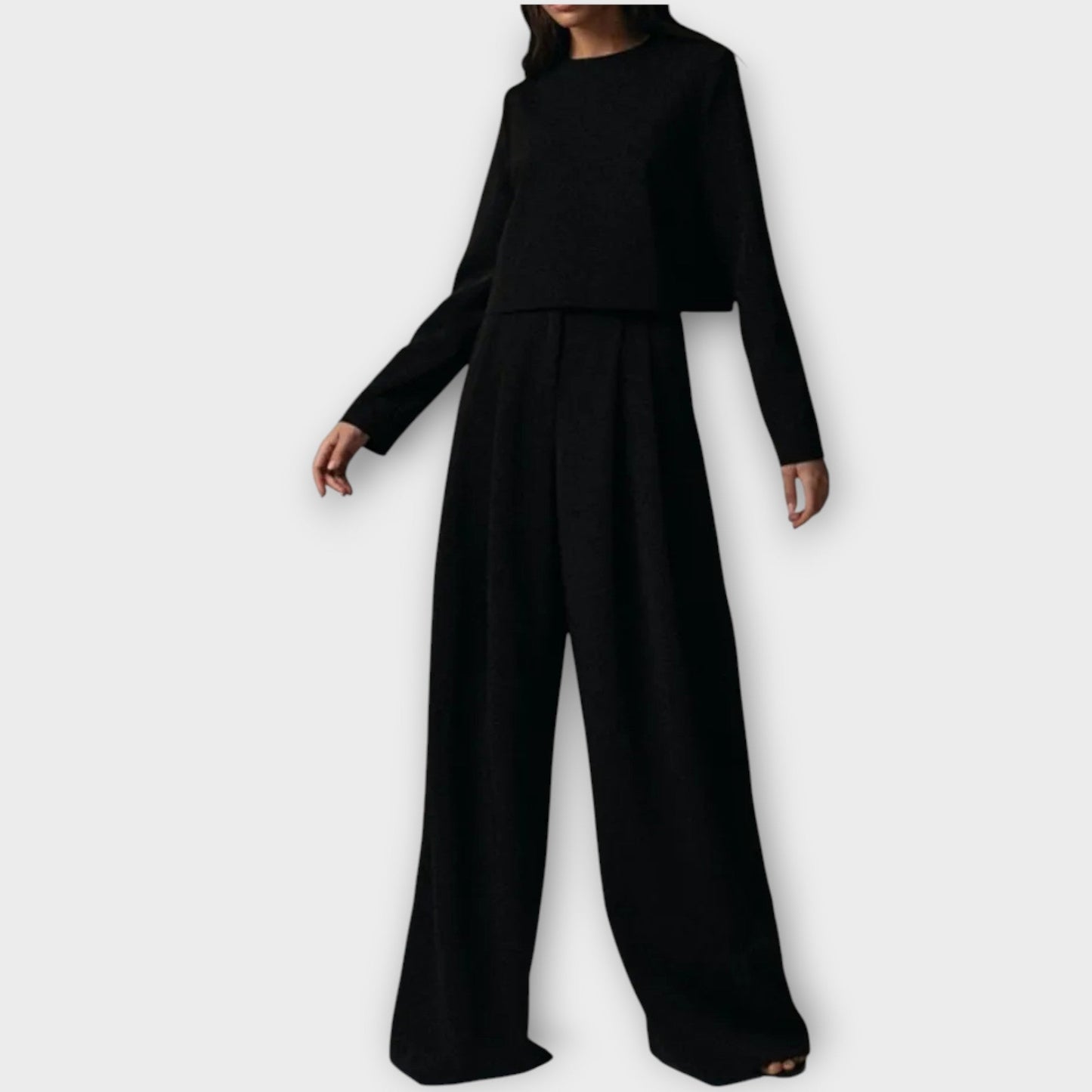 Completo Elegante di Dos Capi con Pantalones Amplios