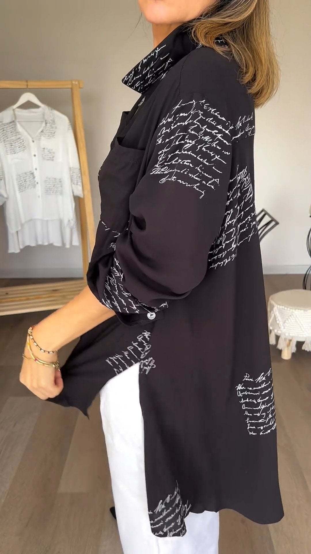 Skylar – Camicia di bottoni manuscrita