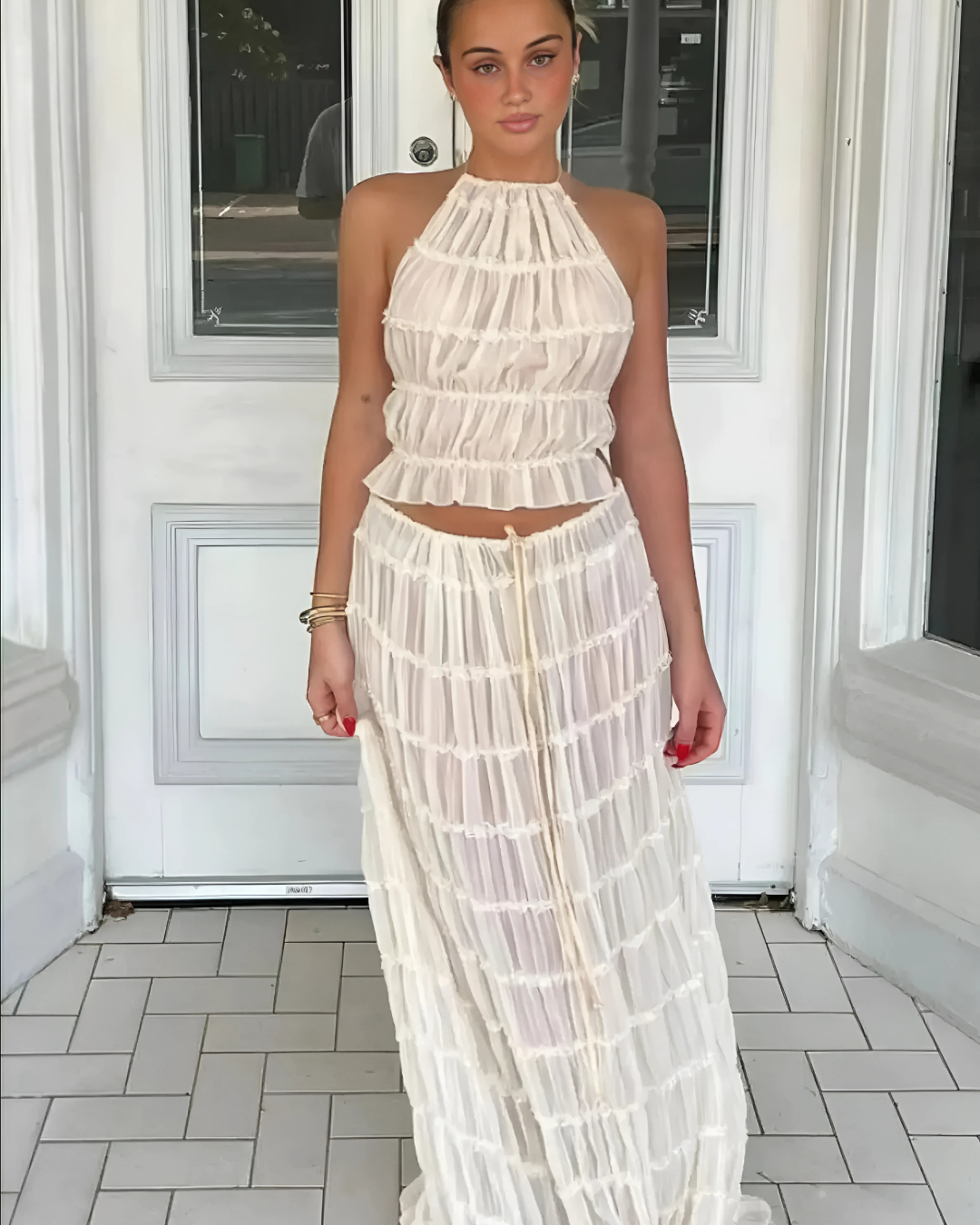 Kim - Set due pezzi Plissettato
