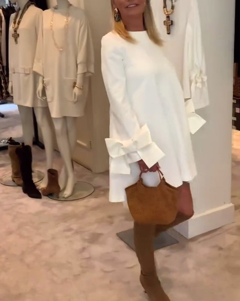 NIA – ABITO MINI CON MANICHE DI LAZO ELEGANTE