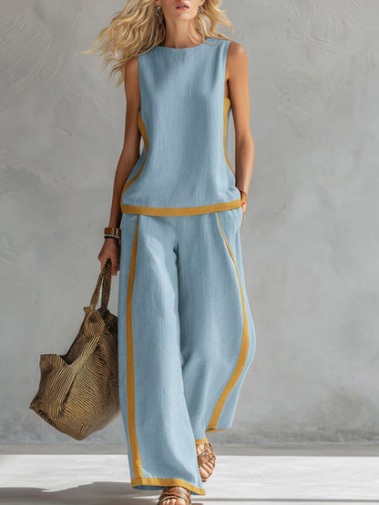 Lena | Completo due pezzi in lino in cotone