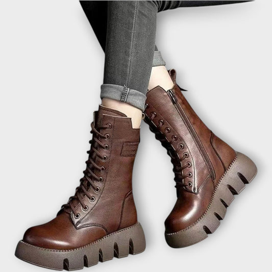 Stivali Combat Chunky con Borde Marcado