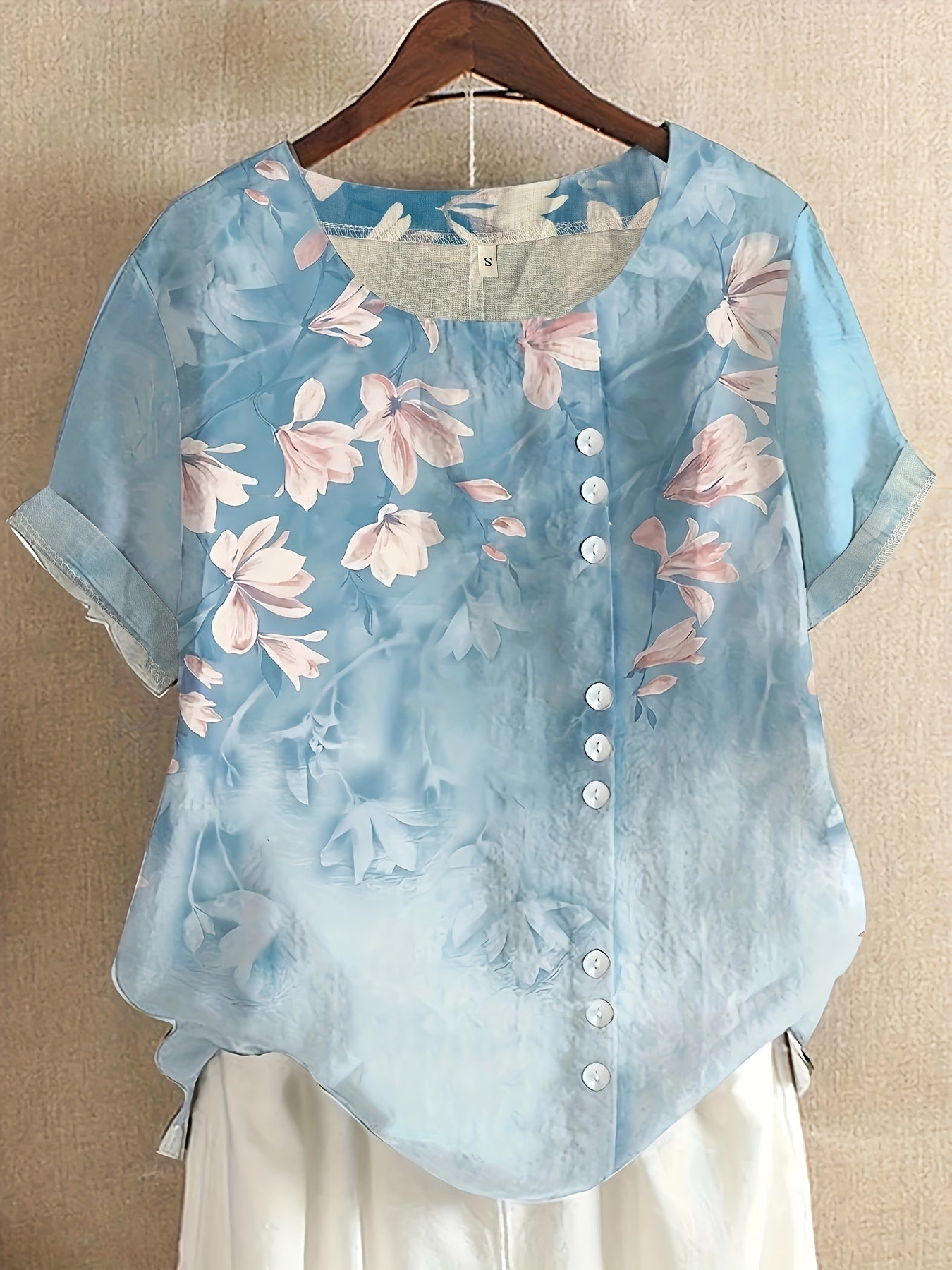 Sienna – Blusa con Dettaglio con bottoni Floreali