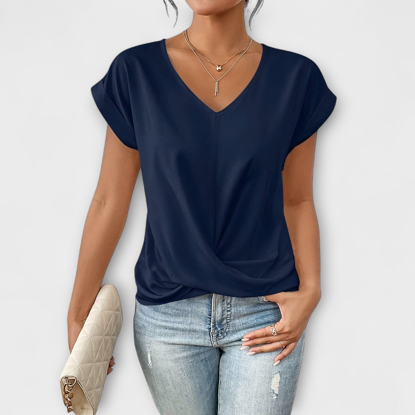 Carlinda | Top elegante con scollo a V