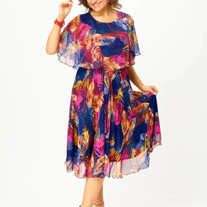 AYALA | ABITO DI CHIFFON COMODO TAGLIA PLUS