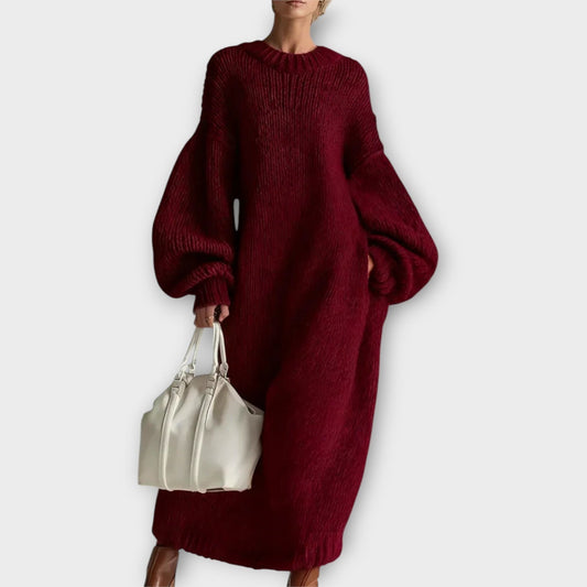 Abito Maxi di Maglia Oversized e Confortable