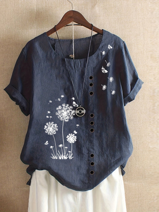 Hermione – Blusa con Stampa di Diente di Leone