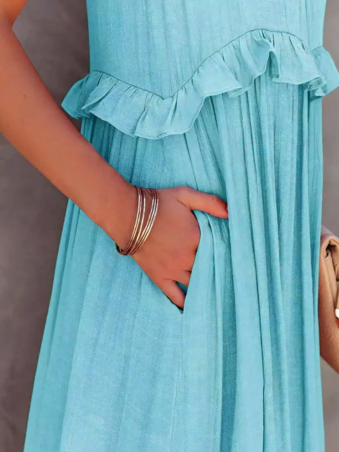 Mabel | Abito Maxi Ruffle Breeze