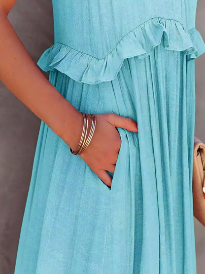 Mabel | Abito Maxi Ruffle Breeze