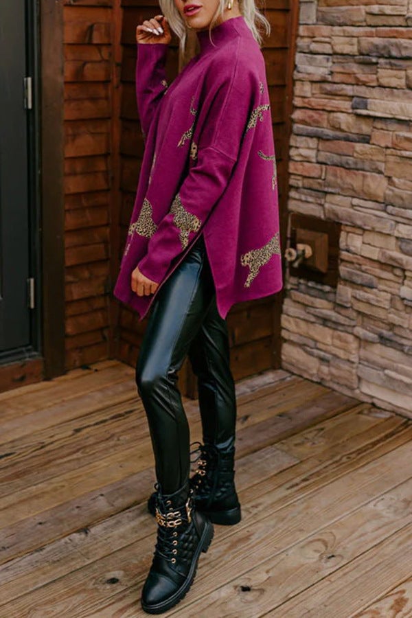 VITA – TOP CASUAL VINTAGE CON STAMPA DI TIGRE E LEOPARDO