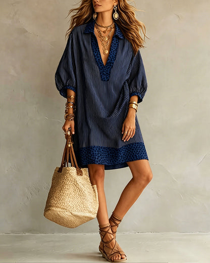 Camicia leopardata con Pannello Stampato e Maniche a sbuffo