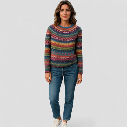 Sienna | Maglione in maglia fantasia da donna | Taglio rilassato e caldo