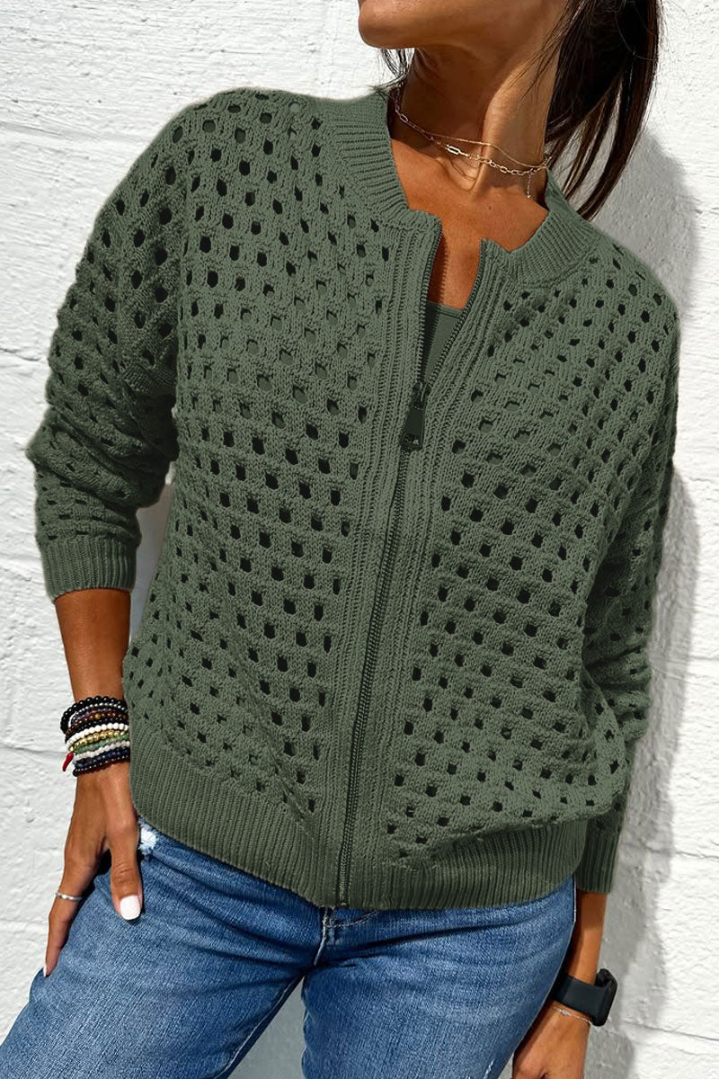 Giacca in maglia con zip