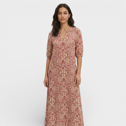 Abito maxi Boho Scollo Pico