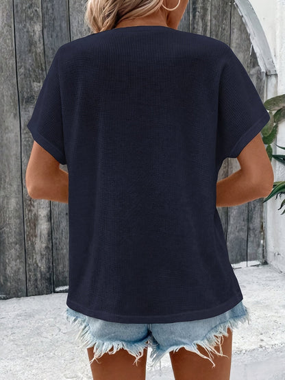 Marylou - Top Casual di Collo rotondo e Manica corta