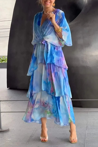 Cassia – Abito fluido in chiffon per donna