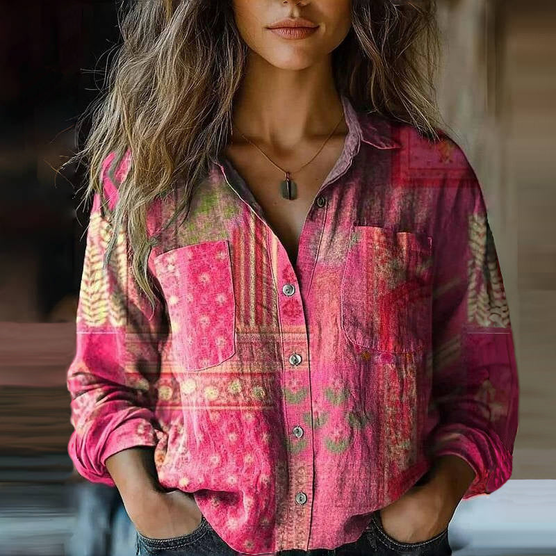 MONICA™ - BLUSA DI PRIMAVERA STAMPATA VINTAGE