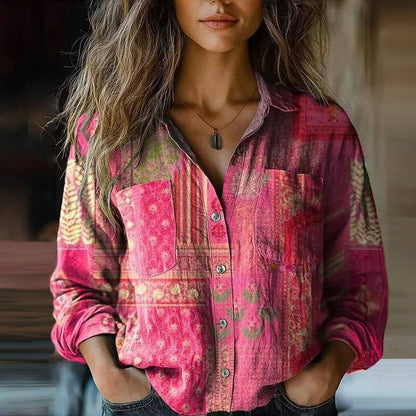 MONICA™ - BLUSA DI PRIMAVERA STAMPATA VINTAGE