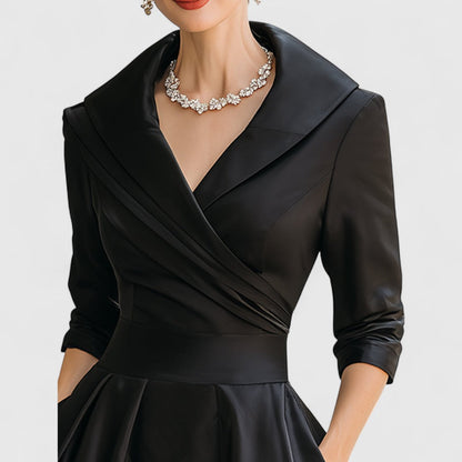 CHARLOTTE – ABITO MIDI A-LINE CON scollo a V ELEGANTE