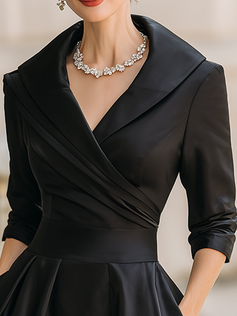 VERENA – ELEGANTE ABITO DI SWING VINTAGE NERO