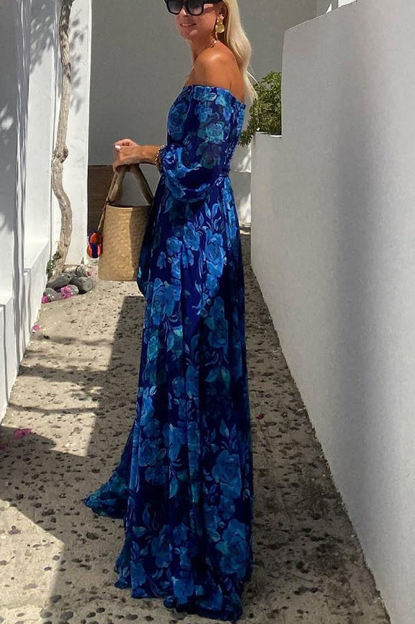 Calista | Abito maxi Floreale con Spalle scoperte