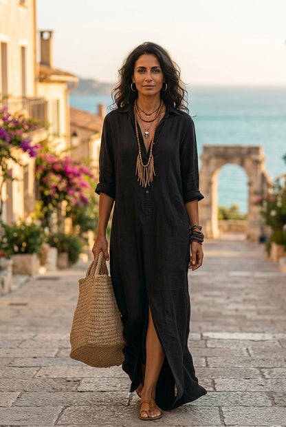 Abito lungo Elegante Willow - Fluido e Senza tempo