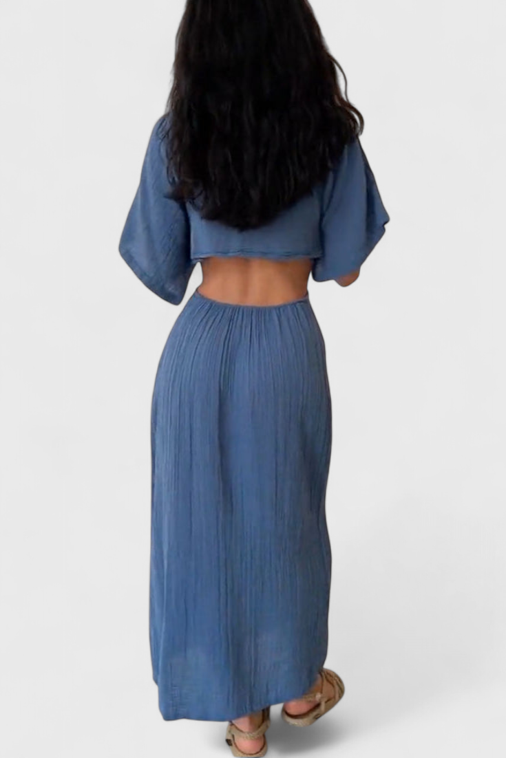 Myra Abito Fluido con Lazo Frontal e Cut-Outs