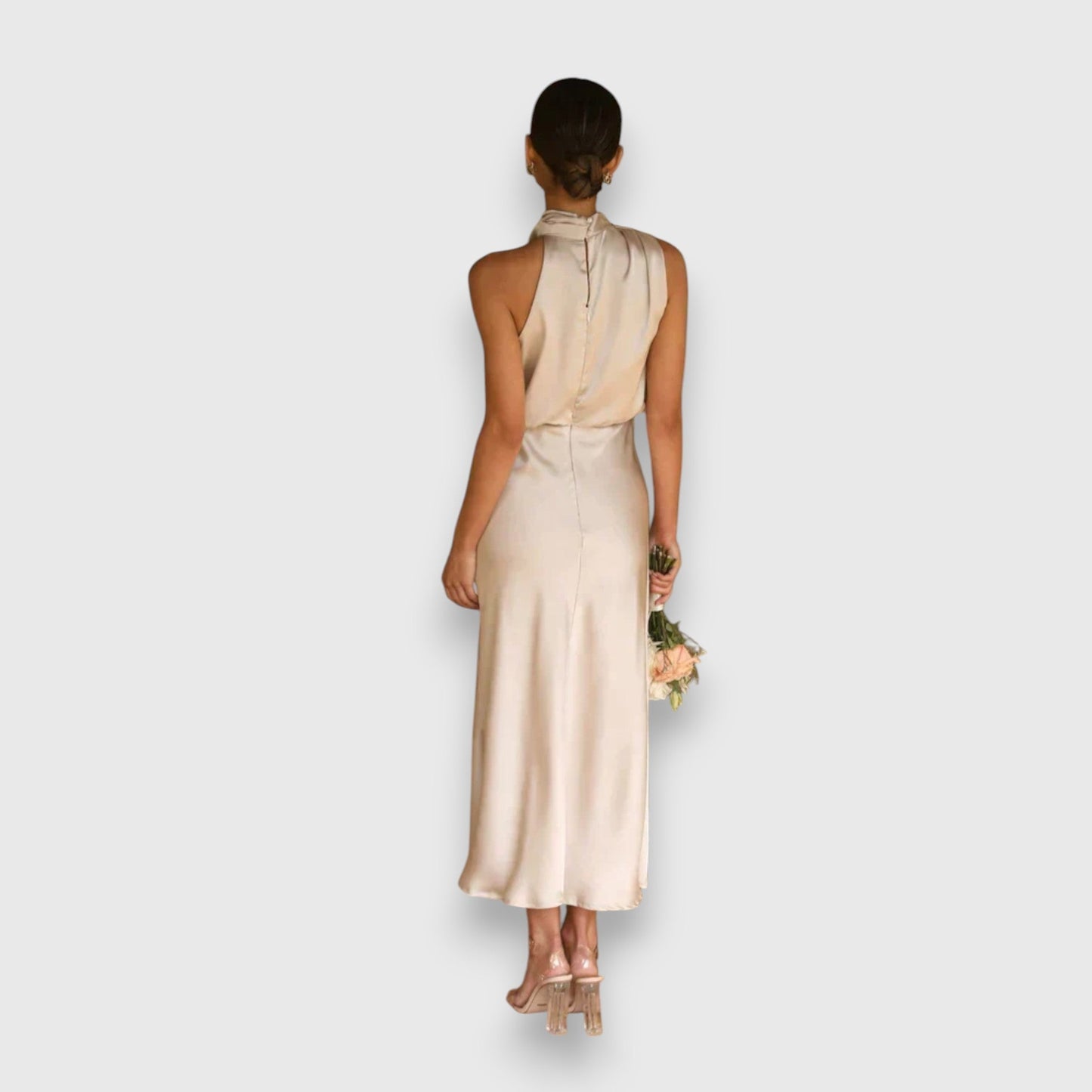 Daisy | Elegante Abito in satin con Scollo Halter