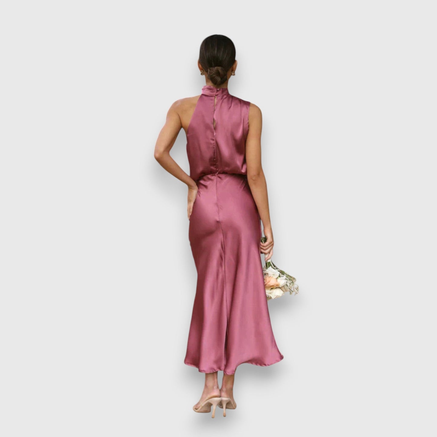 Daisy | Elegante Abito di Satin con Collo Halter