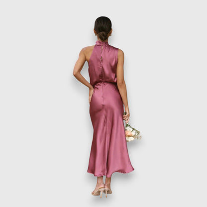 Daisy | Elegante Abito di Satin con Collo Halter