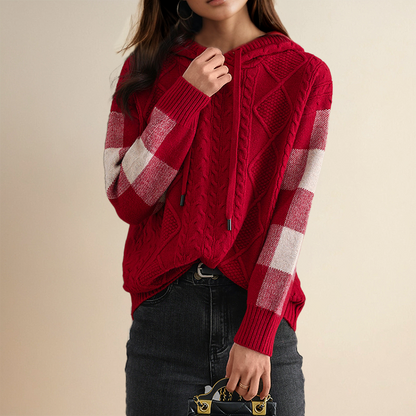 Emily | Maglione con cappuccio in maglia Trenzado