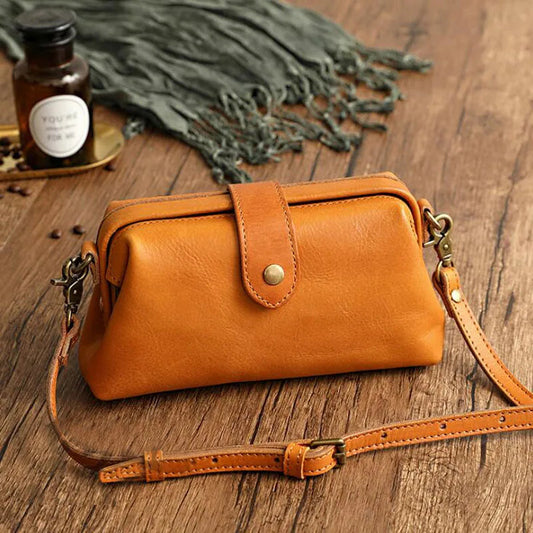 Herdis | Borsa Classica e compatta in calda tonalità cognac