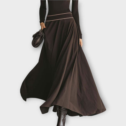 Abito maxi Elegante con Collo alto