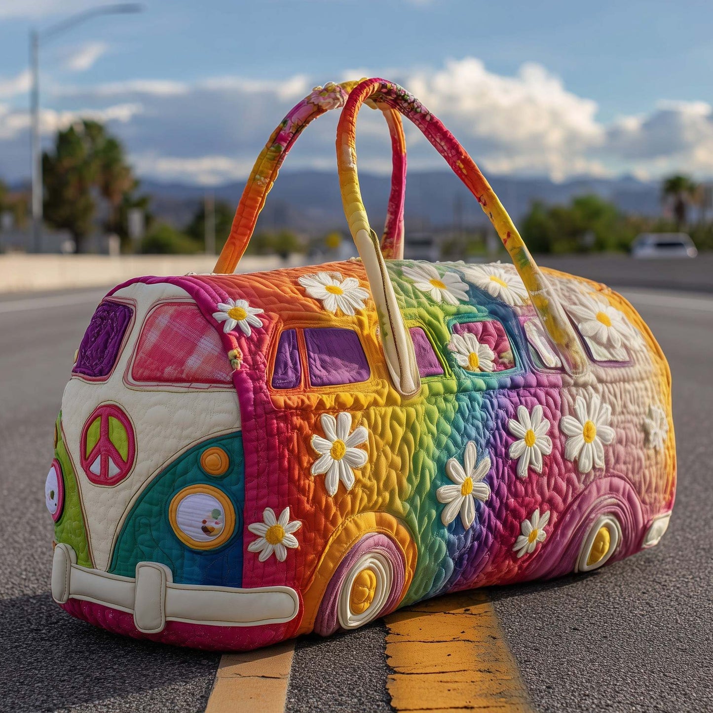 Luna – Borsa da Viaggio Trapuntata con Design Artigianale