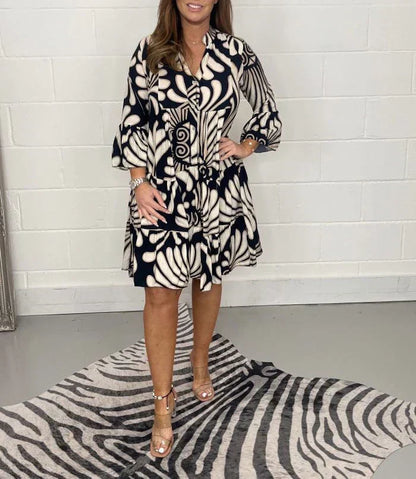 Fenella - Abito midi Impreso con Scollo a V