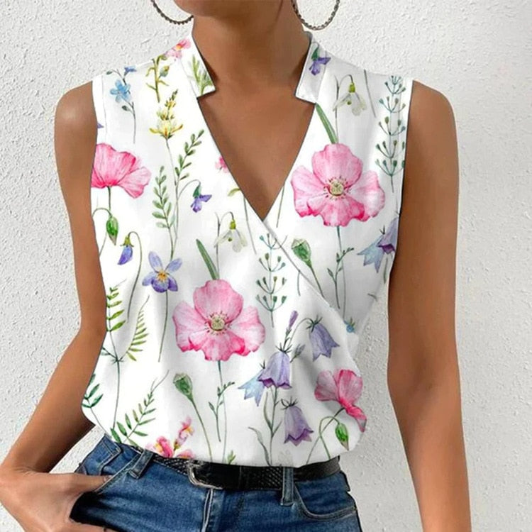Emma | Top Casual con scollo a V Elegante