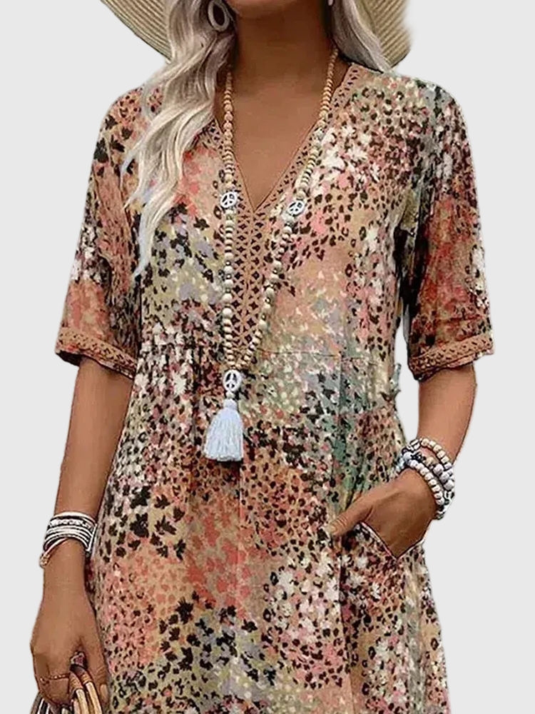 Sofía | Elegante Abito midi Floreale