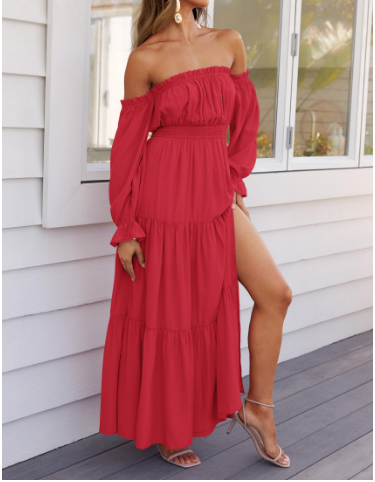 KENDRA – ABITO MAXI DI ROMANCE DESPRENDIDO E AIREADO