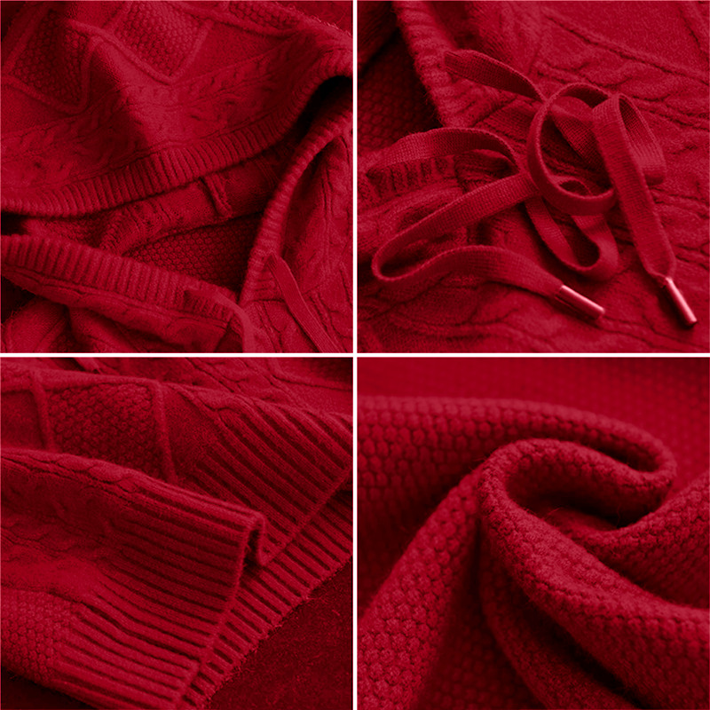Emily | Maglione con cappuccio in maglia Trenzado