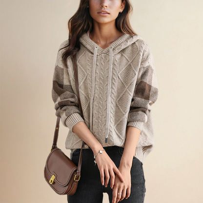 Emily | Maglione con cappuccio in maglia Trenzado