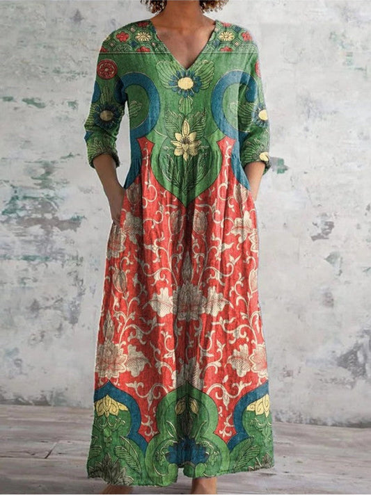 GRETA – ABITO MAXI DI STAMPA BOHEMIO